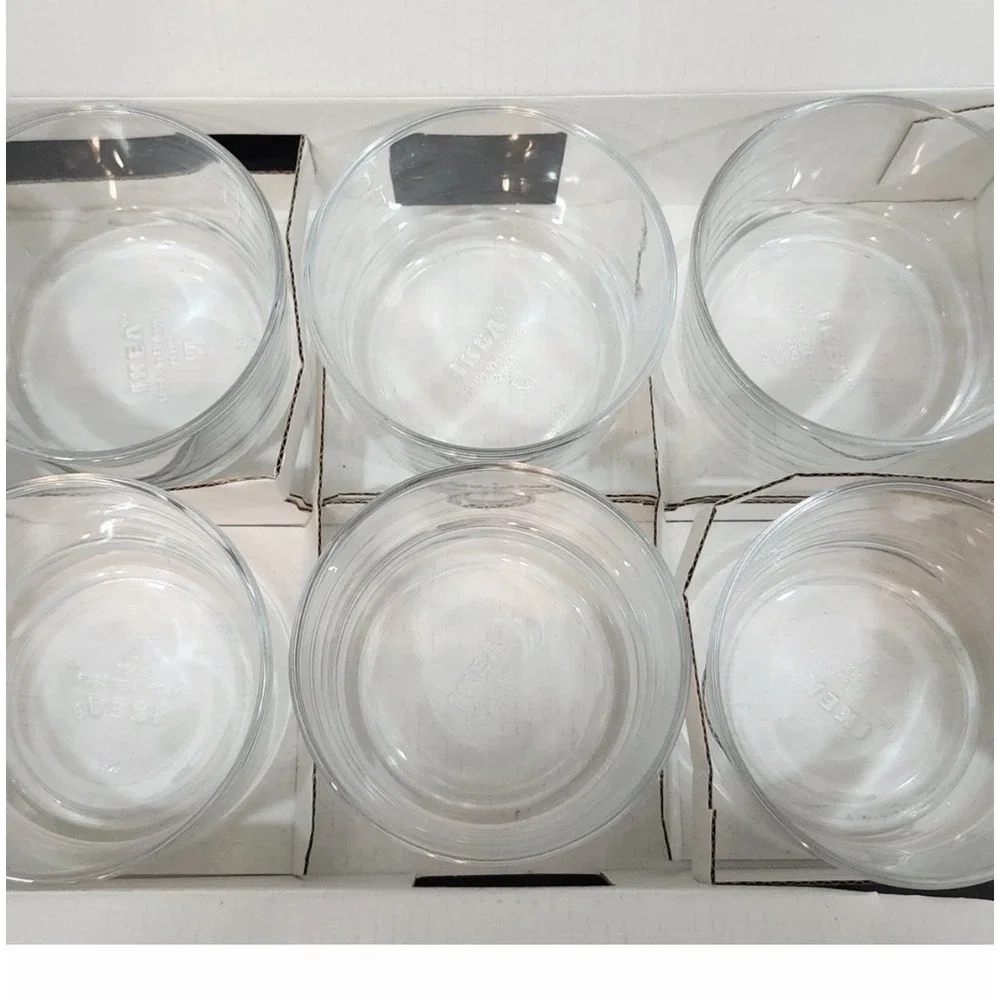Boxed Set Of 6 Ikea 365+ Squat Glasses 18 cl 6 oz  (3048)